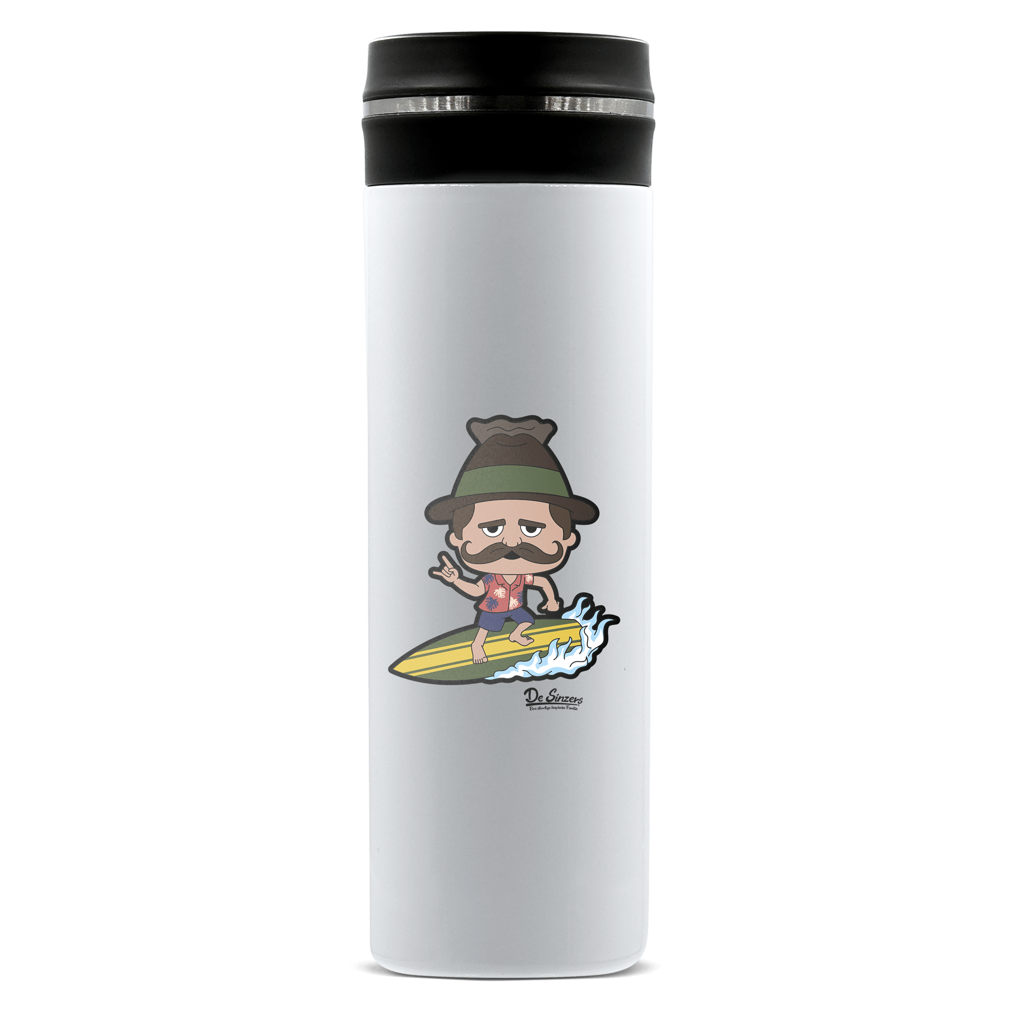 Da Sinzer Summer Edition Edelstahl Thermoflasche 450ml Weiss Geigelstein Front