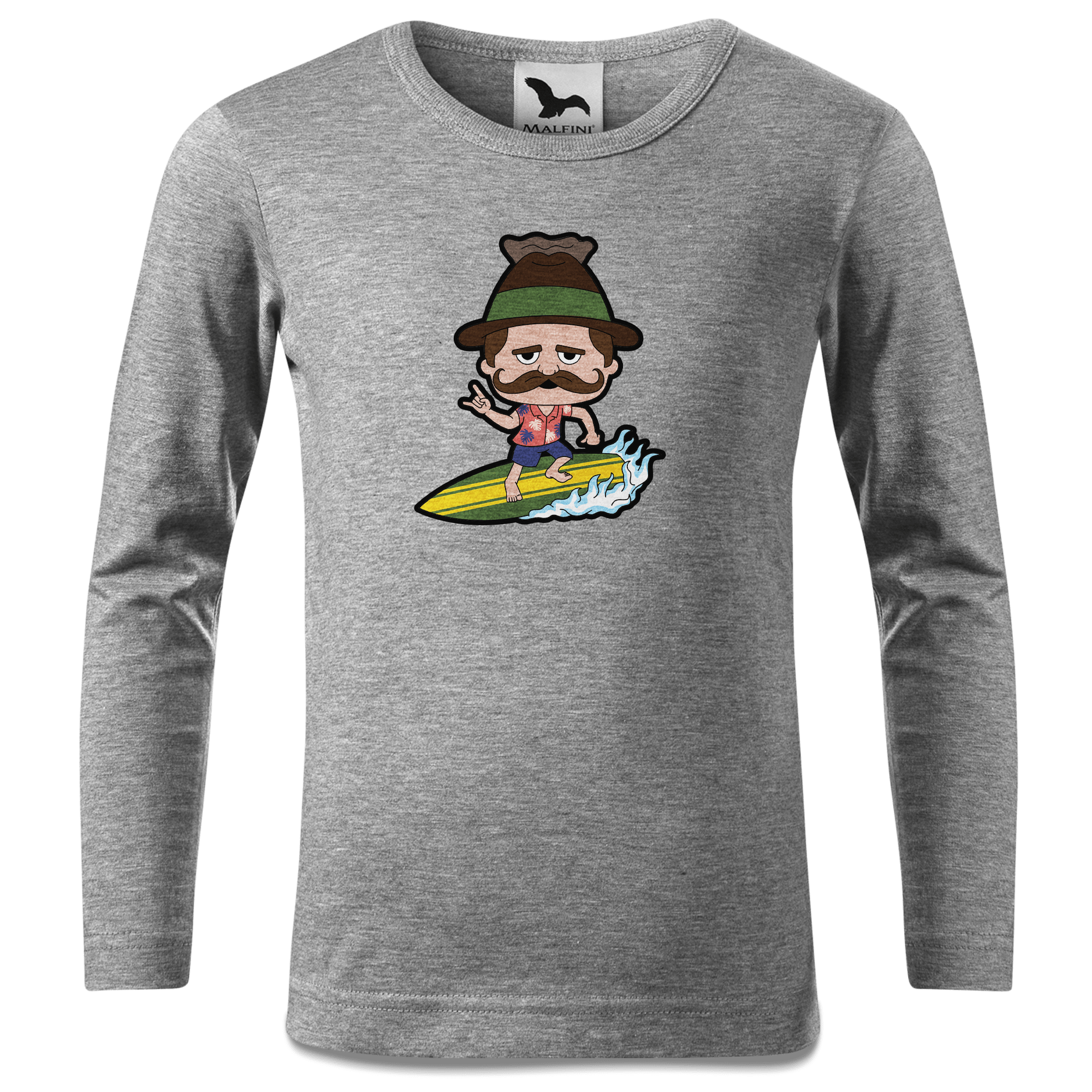Da Sinzer Summer Edition Longsleeve Kinder Grau Meliert Waldering Front