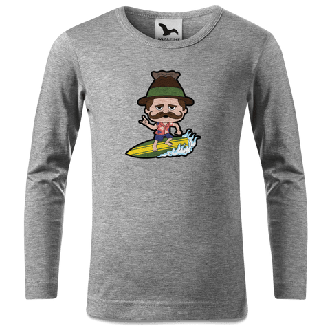 Da Sinzer Summer Edition Longsleeve Kinder Grau Meliert Waldering Front