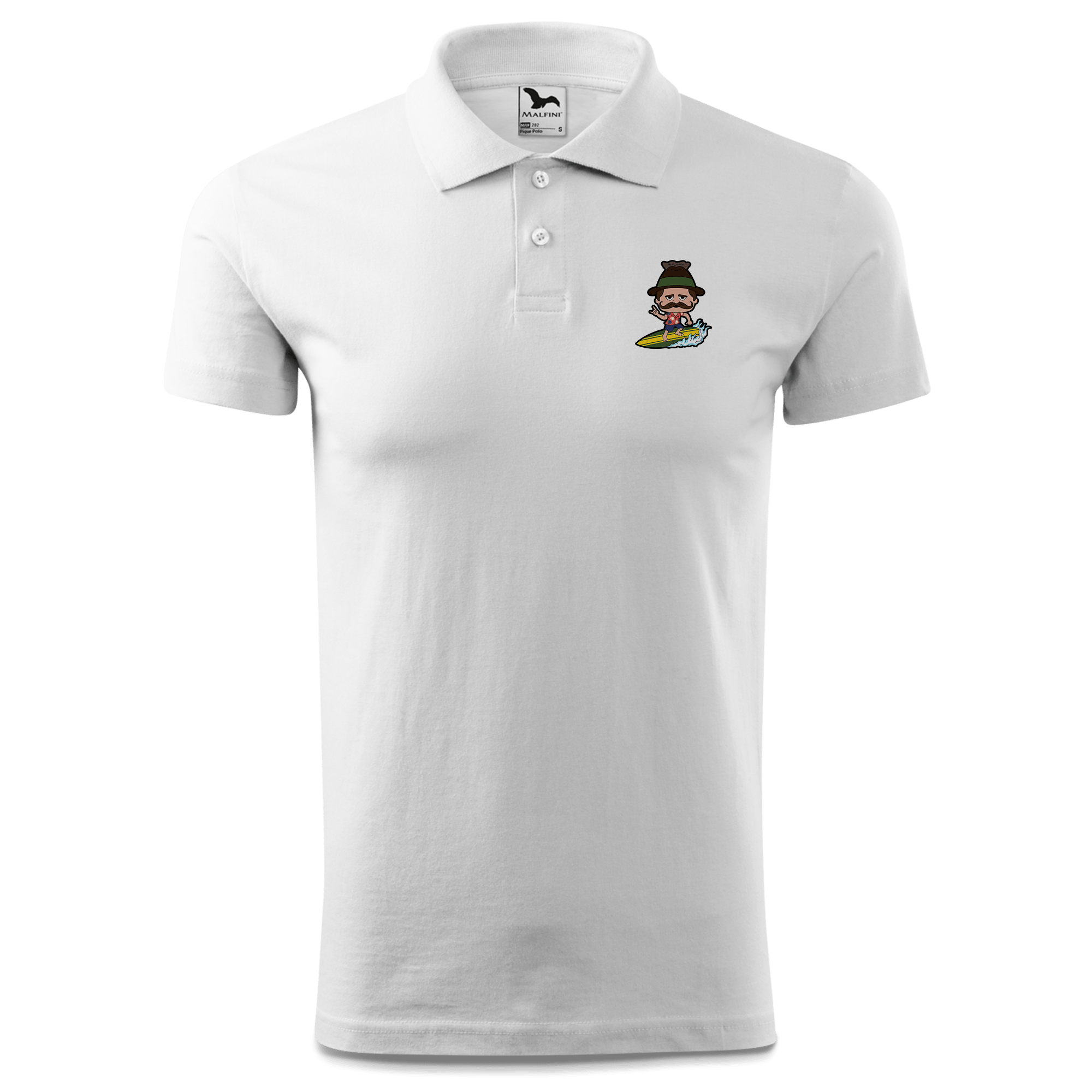Da Sinzer Summer Edition Polo Shirt Herren Weiss Murnau Front