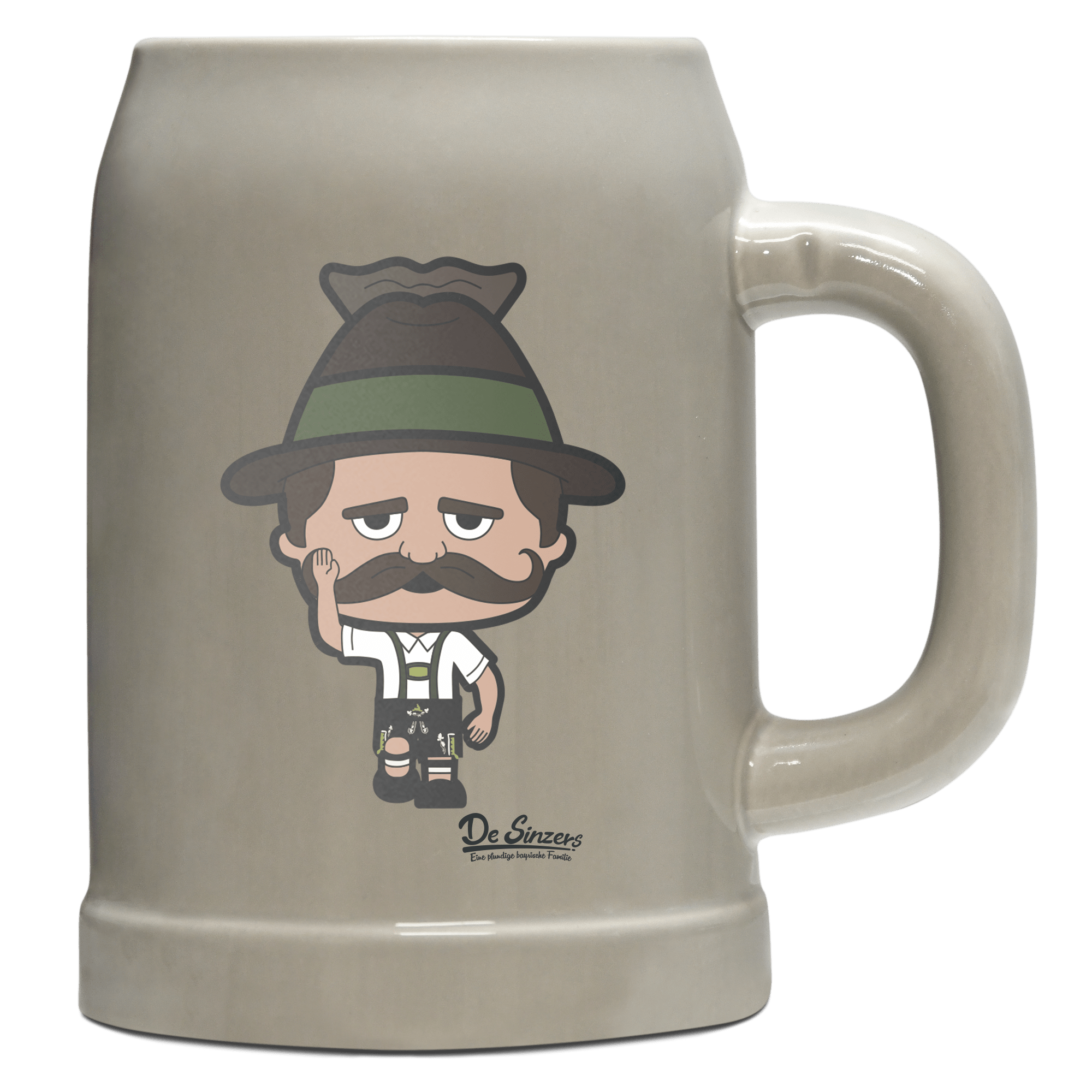 Da Sinzer Trachtenverein Bierkrug 500ml Grau Watzmann Front