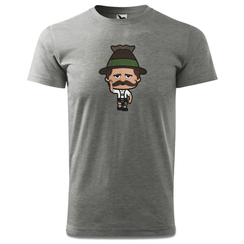 Da Sinzer Trachtenverein T Shirt Herren Grau Meliert Hofau Front