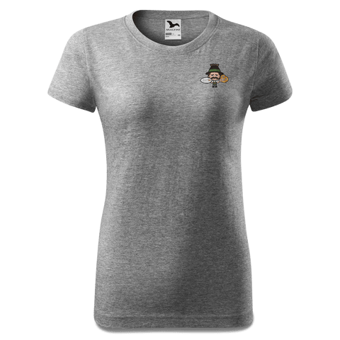Da Sinzer Weisswurscht und Brezn T Shirt Damen Grau Meliert Eichbichl Front