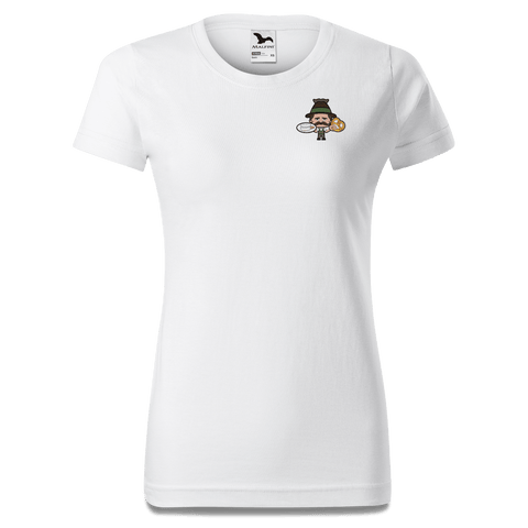 Da Sinzer Weisswurscht und Brezn T Shirt Damen Weiss Kragling Front