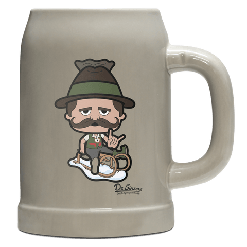 Da Sinzer Winter Edition Bierkrug 500ml Grau Watzmann Front