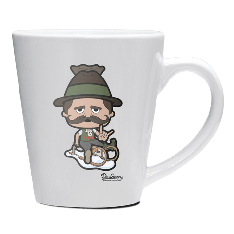 Da Sinzer Winter Edition Keramik Kaffeetasse 200ml Weiss Herzogstand Front