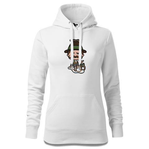 Da Sinzer Winter Edition Sweatshirt Hoody Damen Weiss Eckenholz Front