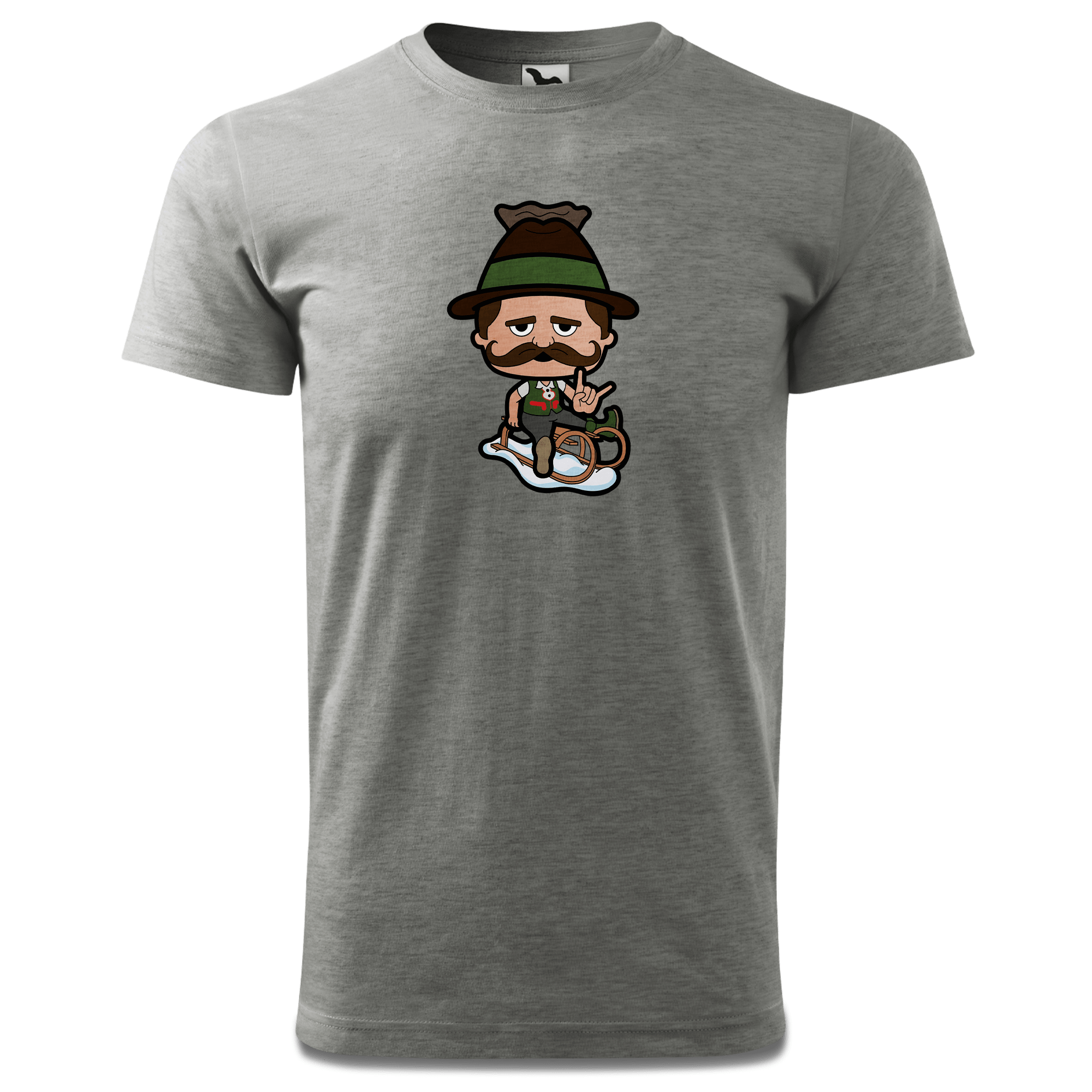 Da Sinzer Winter Edition T Shirt Herren Grau Meliert Hofau Front