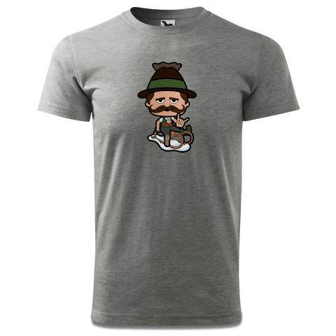 Da Sinzer Winter Edition T Shirt Herren Grau Meliert Hofau Front