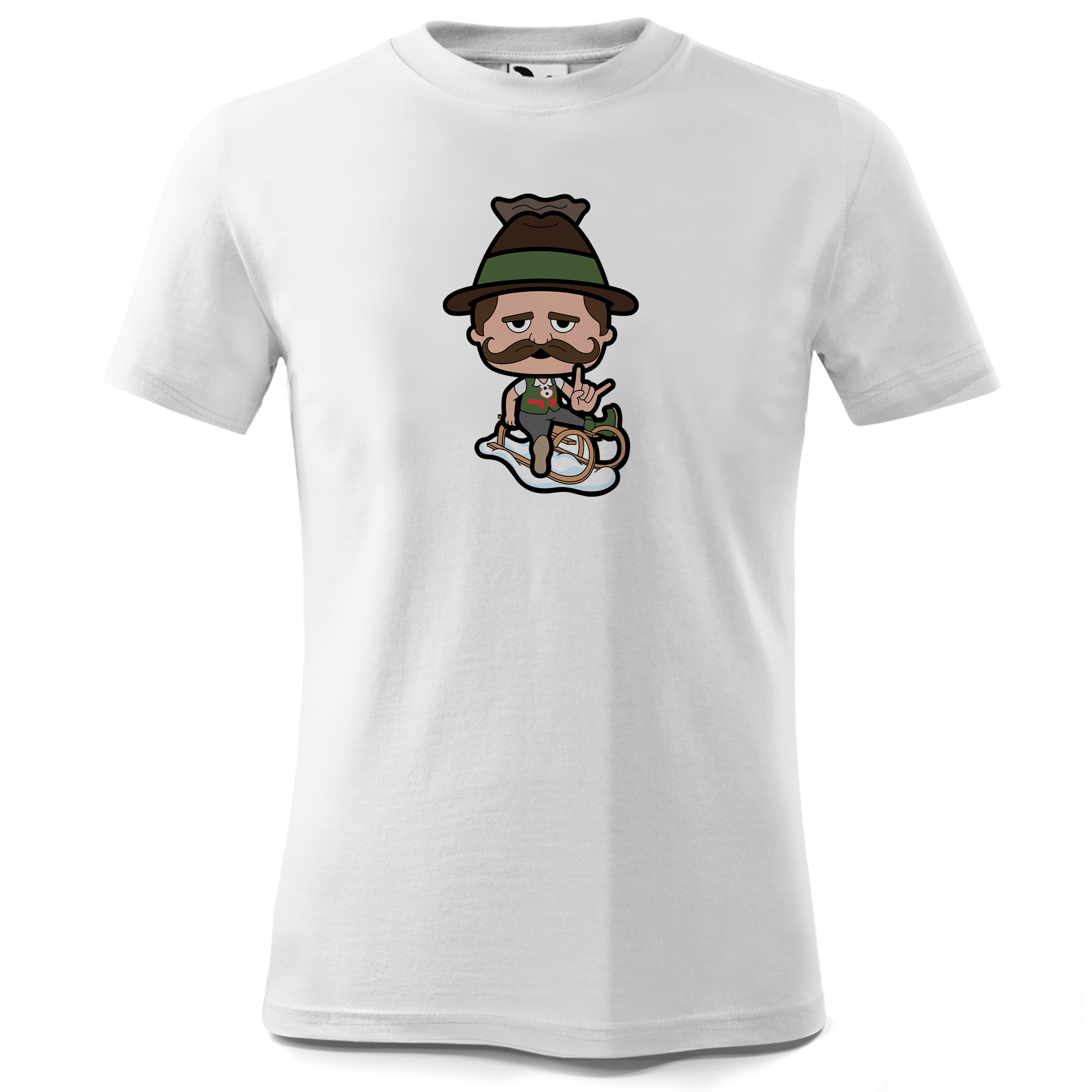 Da Sinzer Winter Edition T Shirt Kinder Weiss Seilbahnweg Front