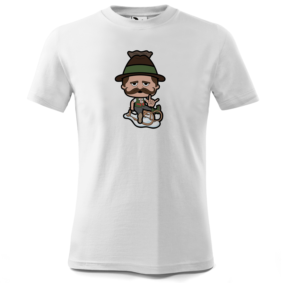 Da Sinzer Winter Edition T Shirt Kinder Weiss Seilbahnweg Front