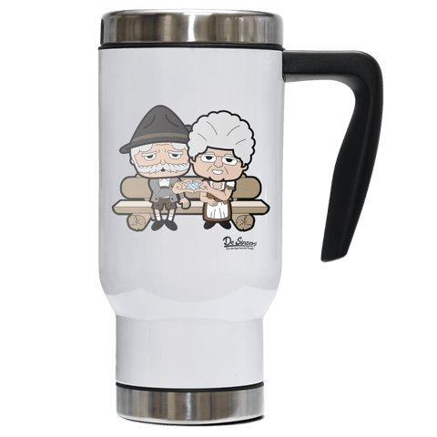 De Oid Sinzers Paar Gartenbank Edelstahl Thermobecher To Go 500ml Weiss Kindlwand Front