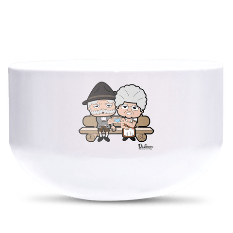 De Oid Sinzers Paar Gartenbank Keramik Mueslischale Weiss 600ml Staffelberg Front