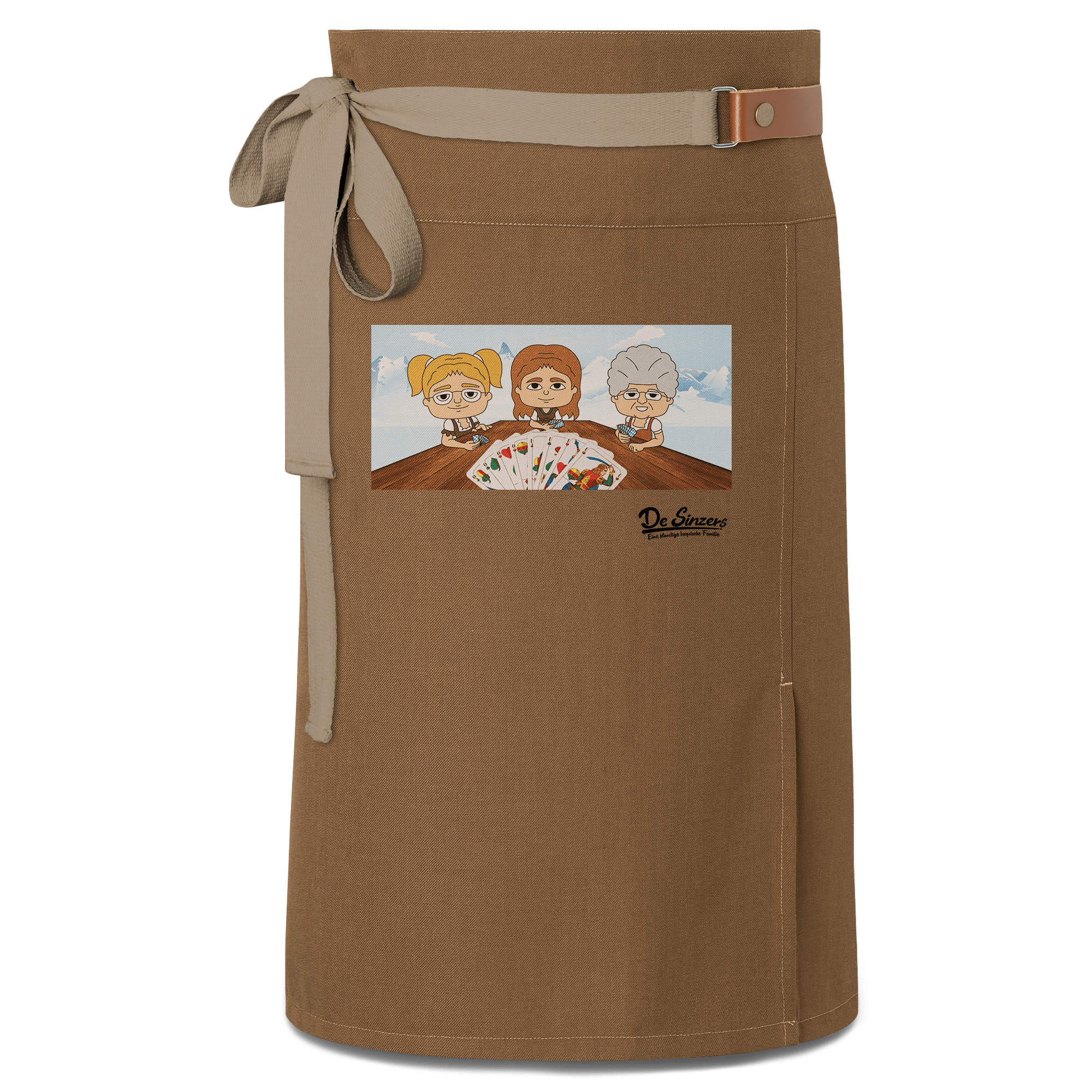 De Sinzers Buam Schafkopfspiel Schuerze Vorbinder Braun Haidham Front