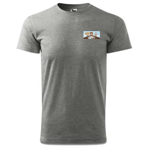 De Sinzer Buam Schafkopfspiel T Shirt Herren Grau Meliert Hofleiten Front