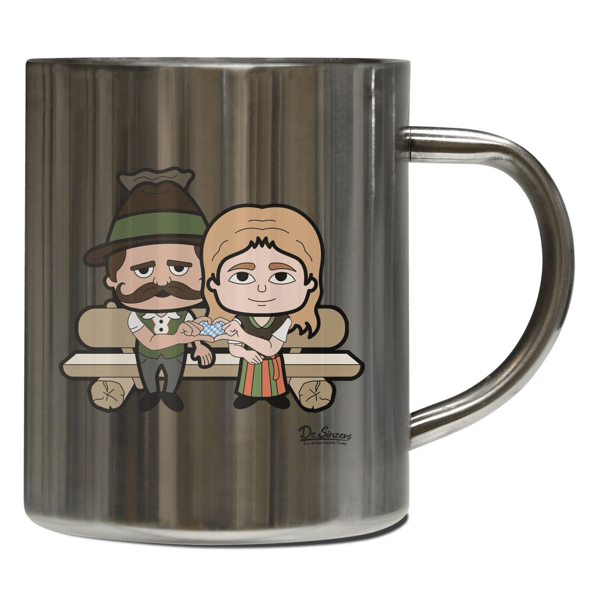 De Sinzers Paar Gartenbank Edelstahl Kaffeetasse 400ml Grosser Arber Front