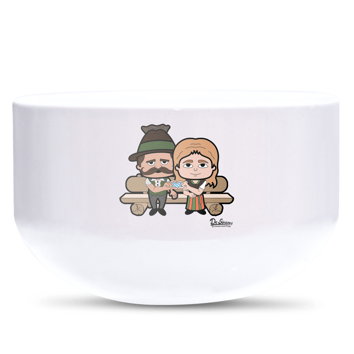 De Sinzers Paar Gartenbank Keramik Mueslischale Weiss 600ml Staffelberg Front