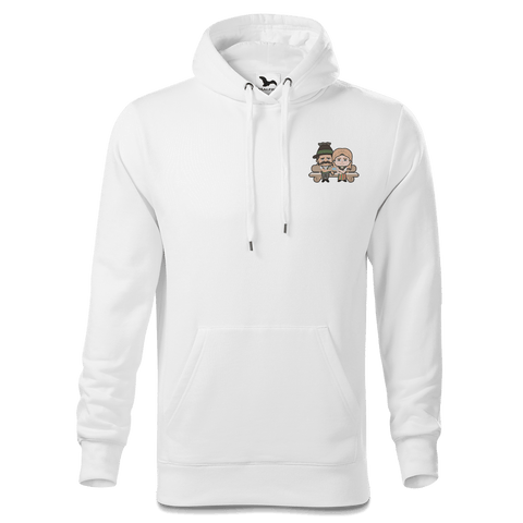 De Sinzers Paar Gartenbank Sweatshirt Hoody Herren Weiss Simssee Front