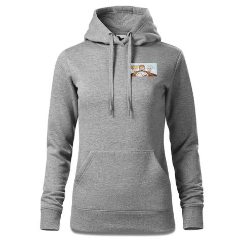 De Sinzers Weiber Schafkopfspiel Sweatshirt Hoody Damen Grau Meliert Kleinholzen Front