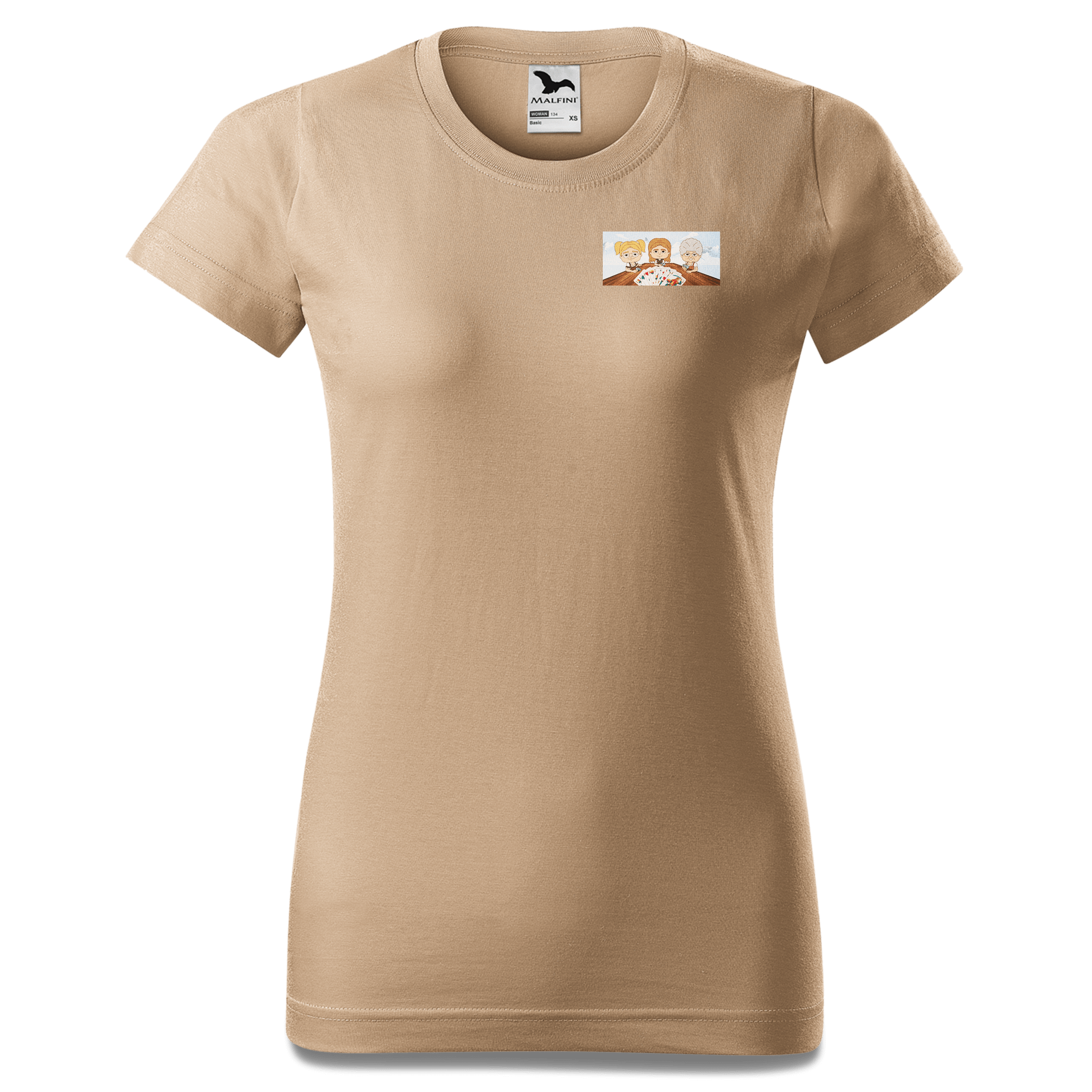 De Sinzers Weiber Schafkopfspiel T Shirt Damen Sand Fussen Front