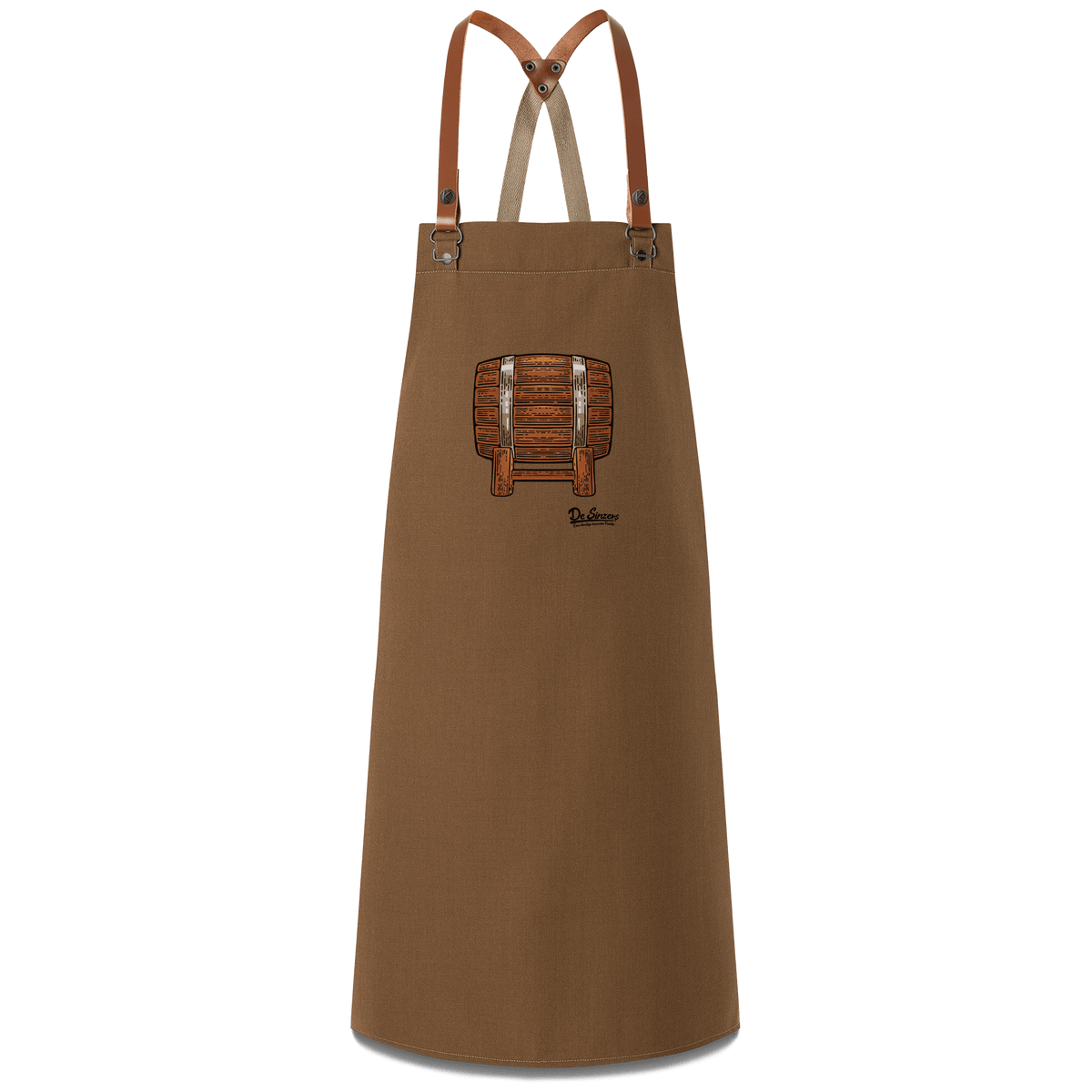 Die Elemente Bierfass Schuerze Braun Haidbichl Front