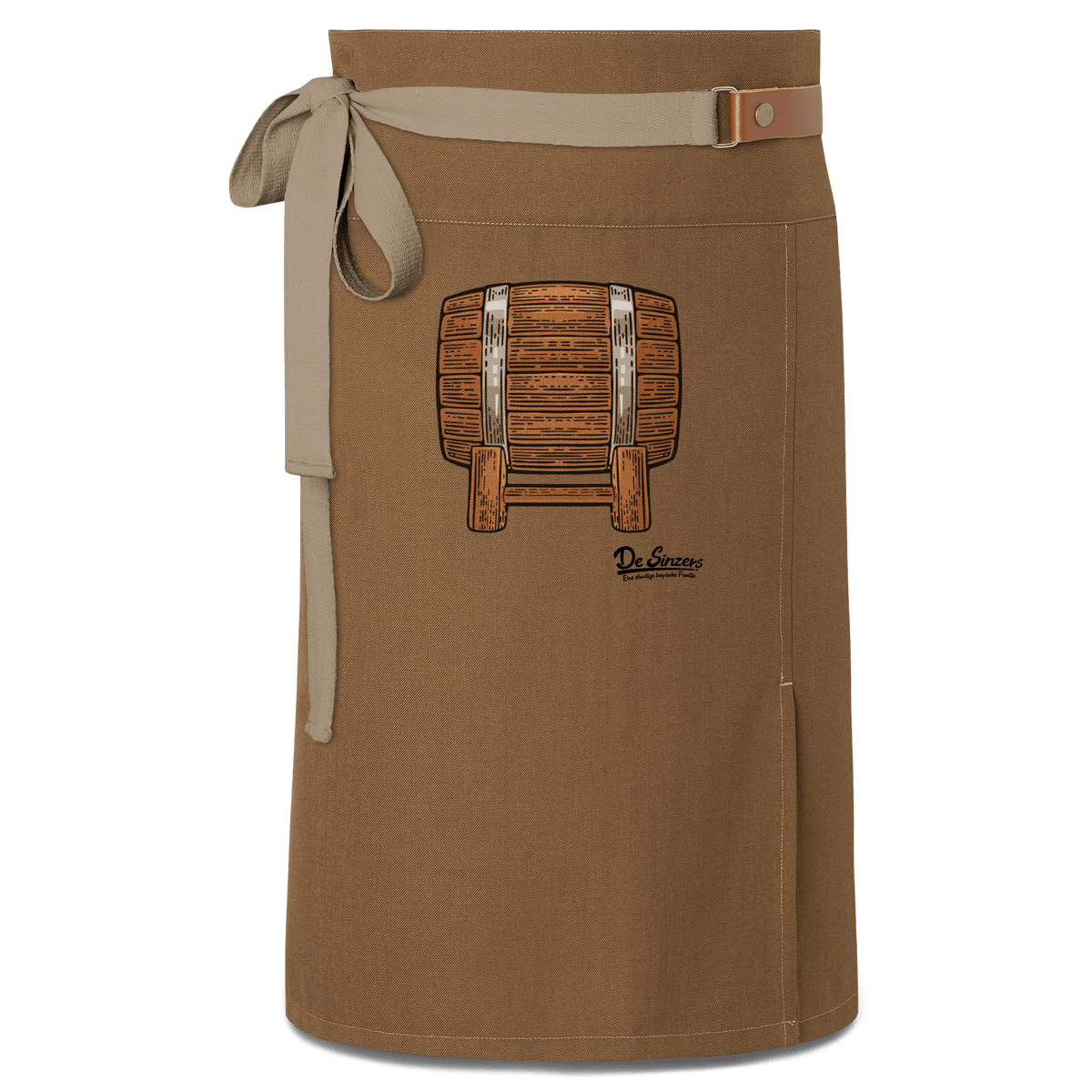 Die Elemente Bierfass Schuerze Vorbinder Braun Haidham Front