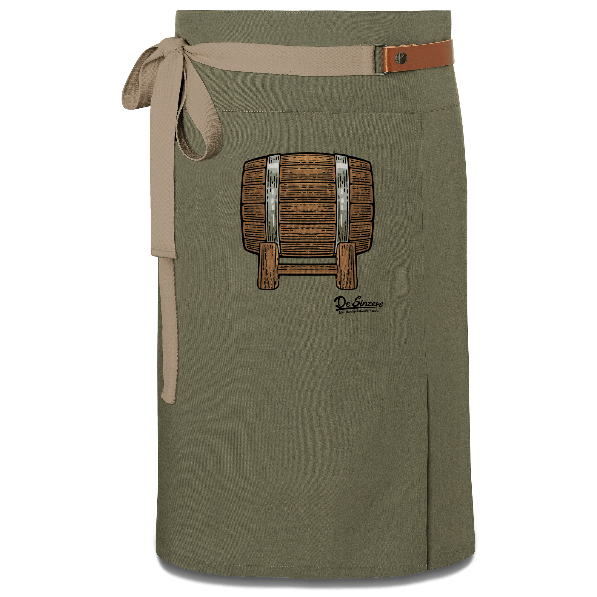 Die Elemente Bierfass Schuerze Vorbinder Gruen Langhausen Front