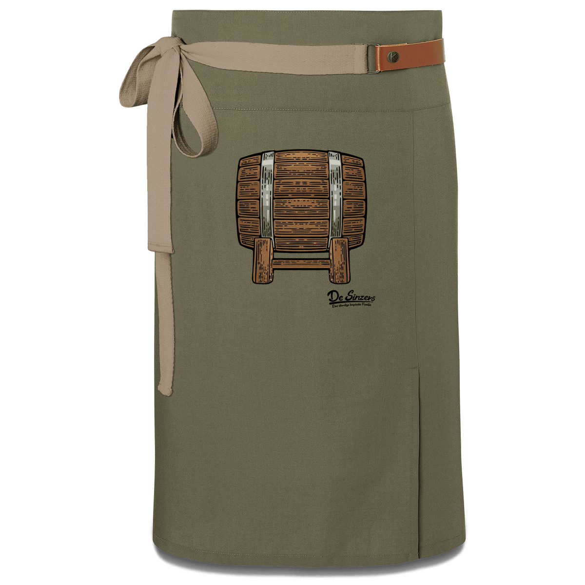 Die Elemente Bierfass Schuerze Vorbinder Gruen Langhausen Front