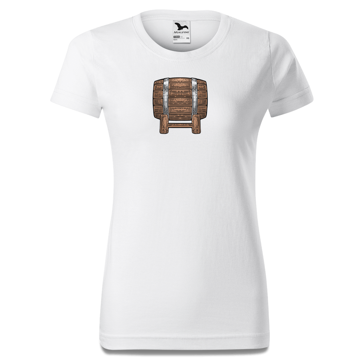 Die Elemente Bierfass T Shirt Damen Weiss Gehering Front