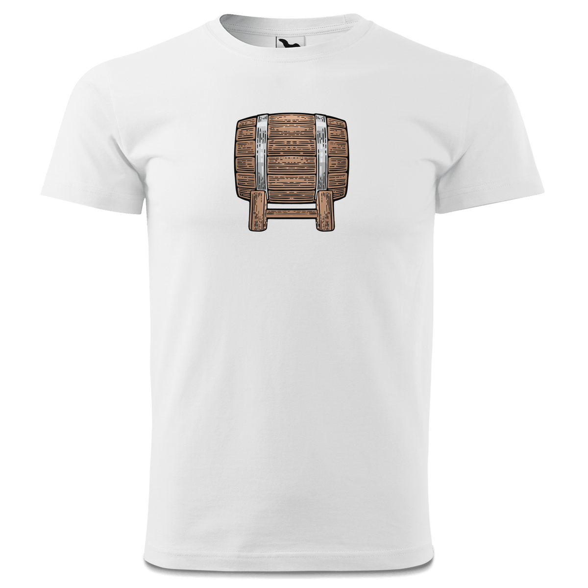Die Elemente Bierfass T Shirt Herren Weiss Landl Front