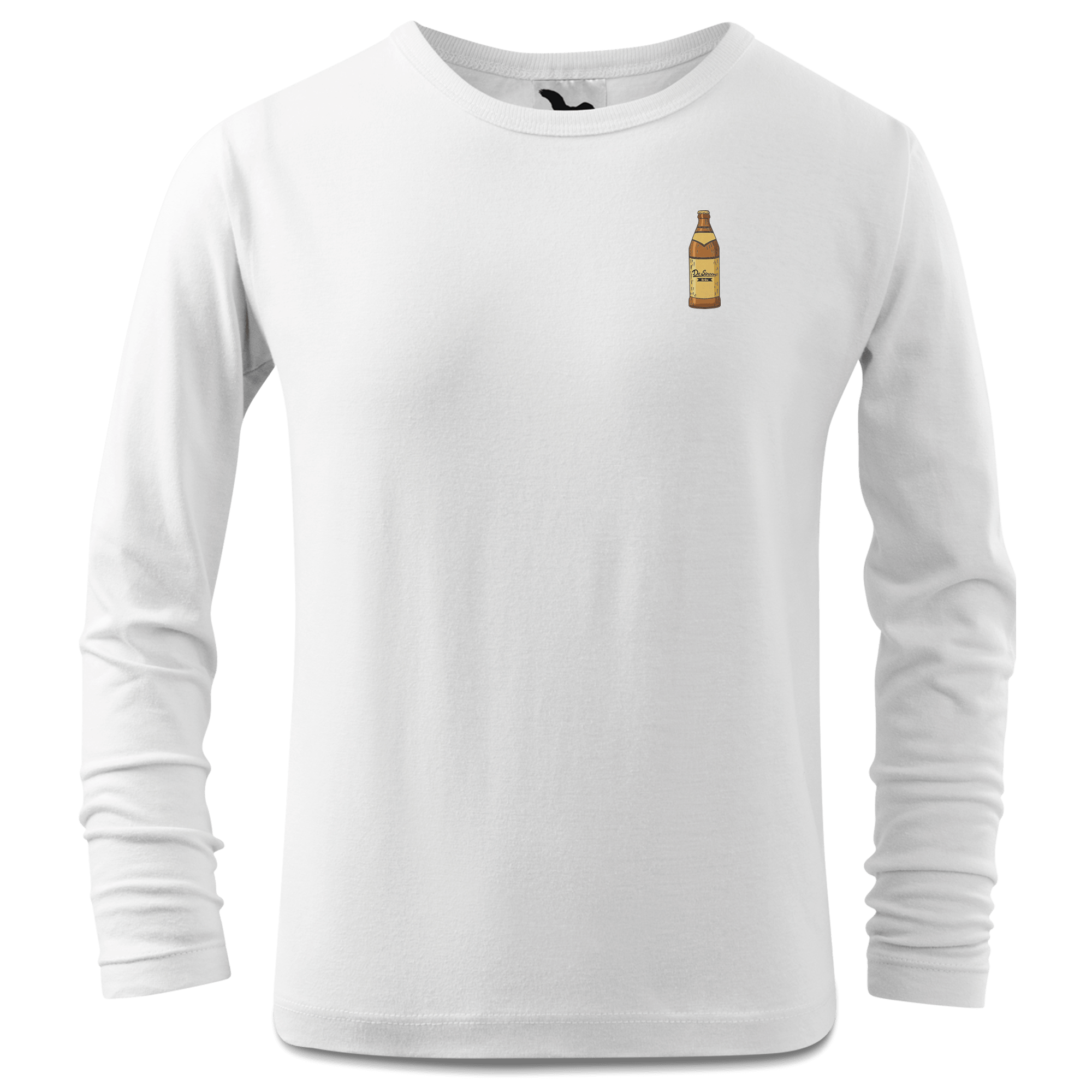 Die Elemente Bierflasche Longsleeve Kinder Weiss Ziegelberg Front