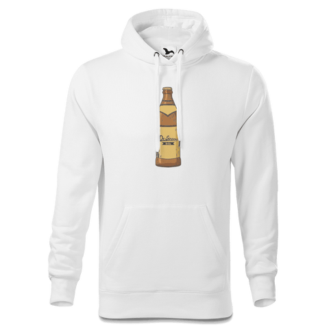 Die Elemente Bierflasche Sweatshirt Hoody Herren Weiss Reikering Front