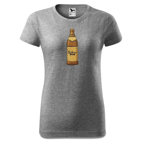 Die Elemente Bierflasche T Shirt Damen Grau Meliert Schlossberg Front