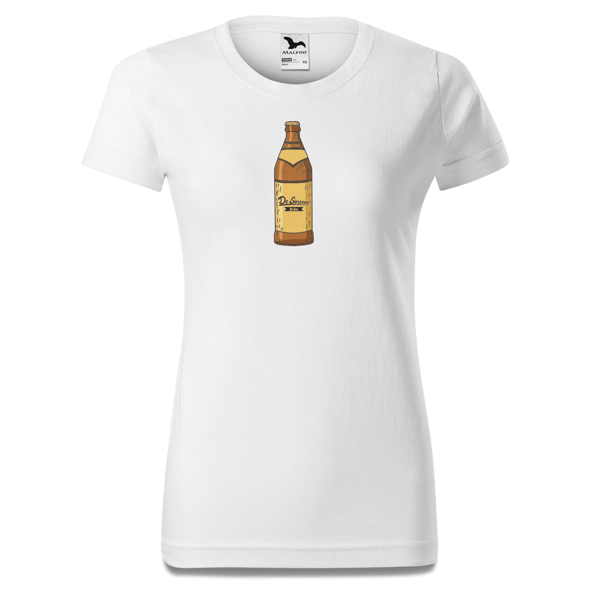 Die Elemente Bierflasche T Shirt Damen Weiss Gehering Front