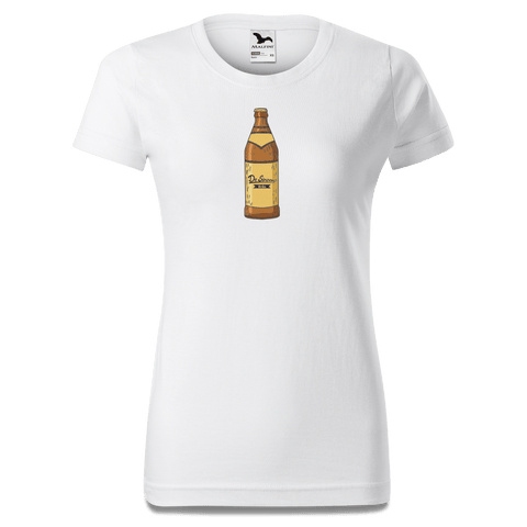 Die Elemente Bierflasche T Shirt Damen Weiss Gehering Front