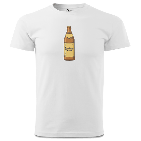 Die Elemente Bierflasche T Shirt Herren Weiss Landl Front