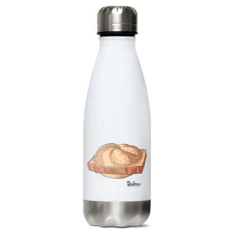 Die Elemente Leberkassemmel Edelstahl Thermoflasche 350ml Weiss Silber Kreuzspitze Front