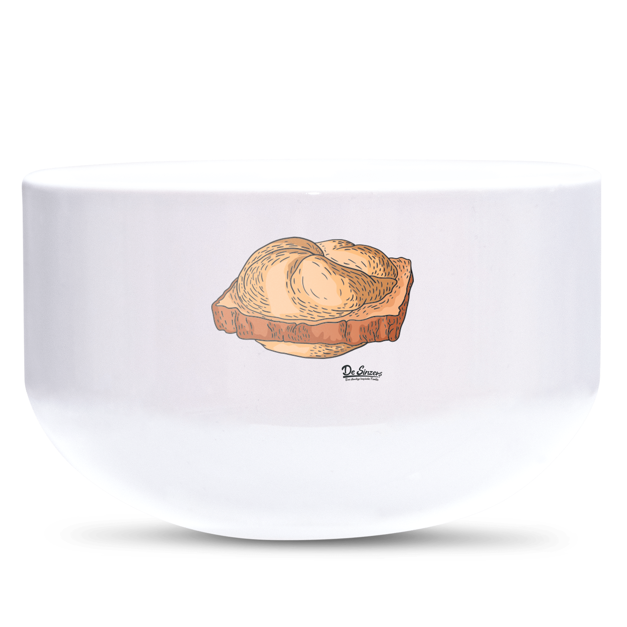 Die Elemente Leberkassemmel Keramik Mueslischale Weiss 600ml Staffelberg Front