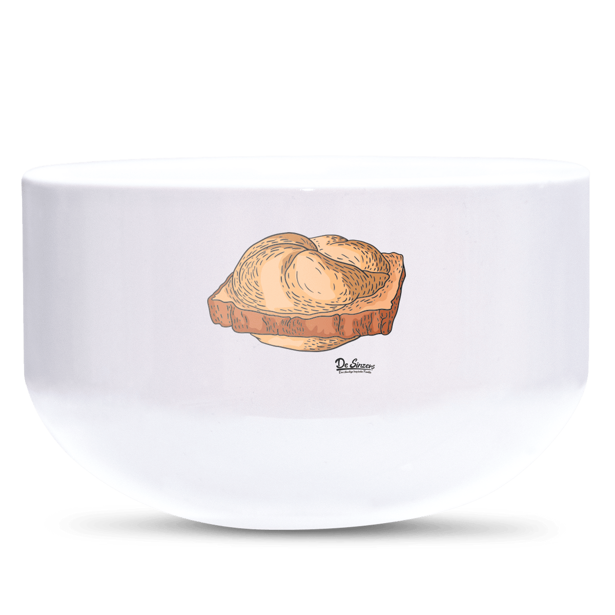 Die Elemente Leberkassemmel Keramik Mueslischale Weiss 600ml Staffelberg Front