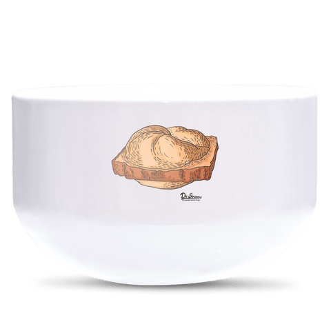 Die Elemente Leberkassemmel Keramik Mueslischale Weiss 600ml Staffelberg Front