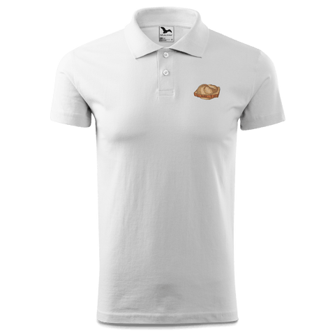 Die Elemente Leberkassemmel Polo Shirt Herren Weiss Murnau Front