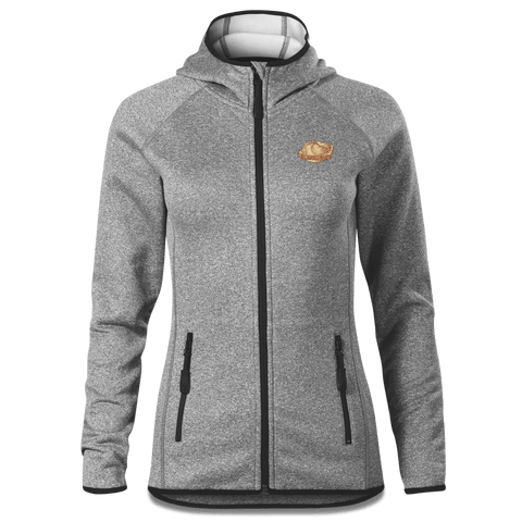 Die Elemente Leberkassemmel Stretch Fleece Damen Grau Meliert Krottenhausmuehle Front