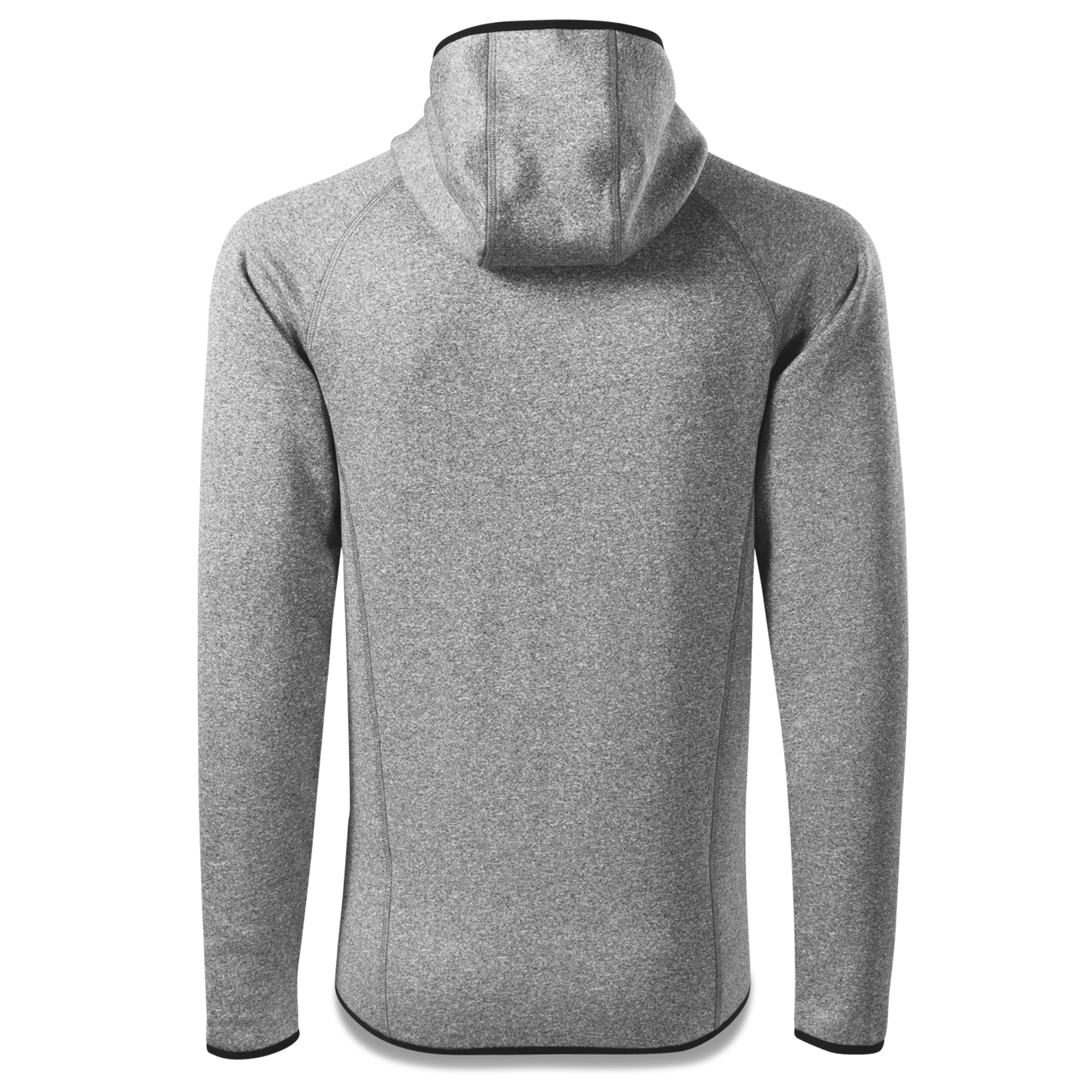 Die Elemente Leberkassemmel Stretch Fleece Herren Grau Meliert Oed Back