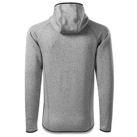 Die Elemente Leberkassemmel Stretch Fleece Herren Grau Meliert Oed Back