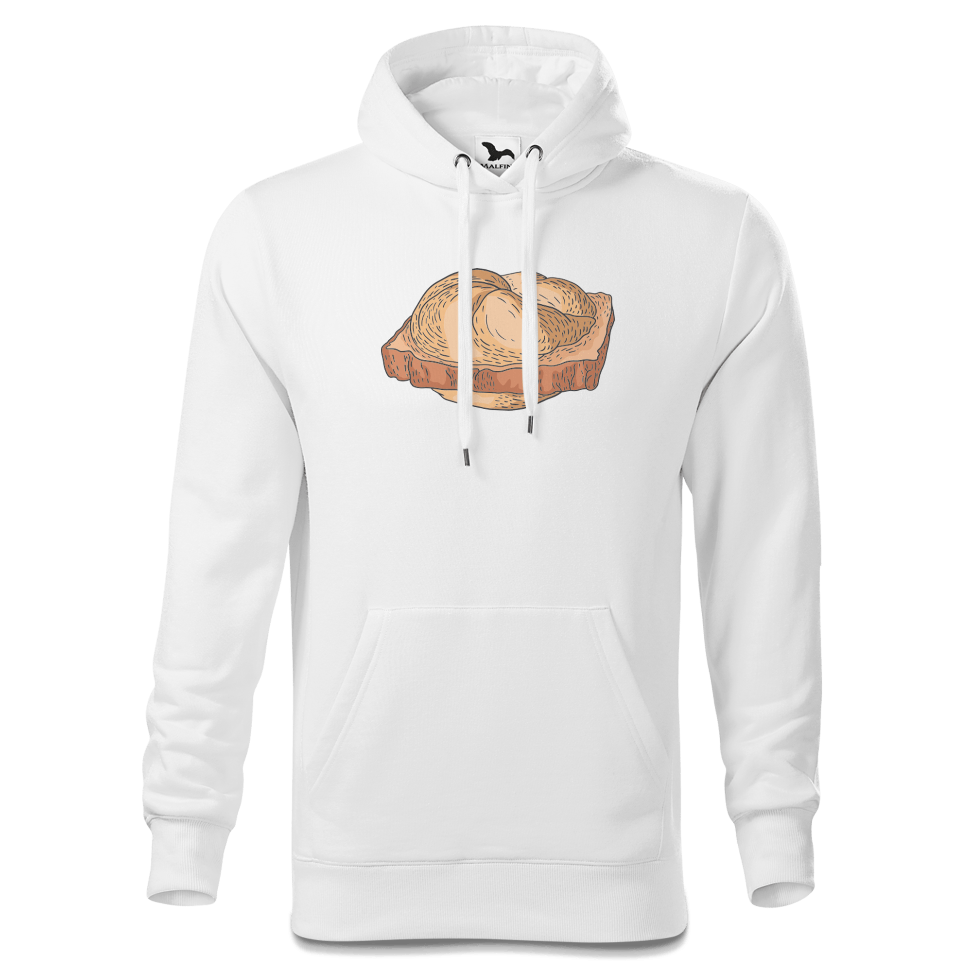 Die Elemente Leberkassemmel Sweatshirt Hoody Herren Weiss Reikering Front