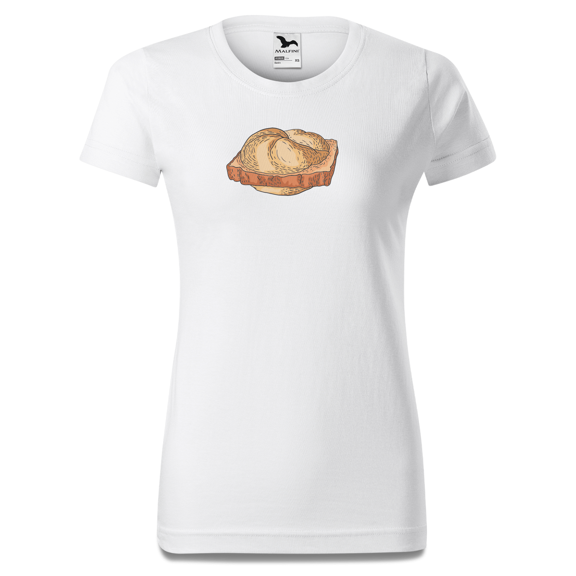 Die Elemente Leberkassemmel T Shirt Damen Weiss Gehering Front
