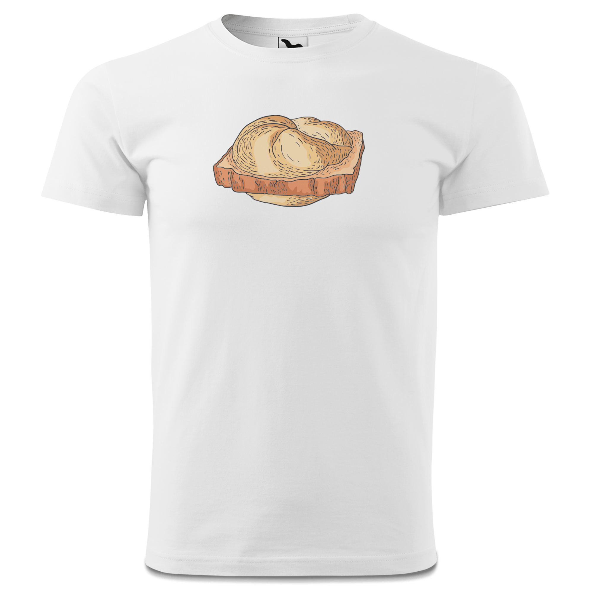 Die Elemente Leberkassemmel T Shirt Herren Weiss Landl Front