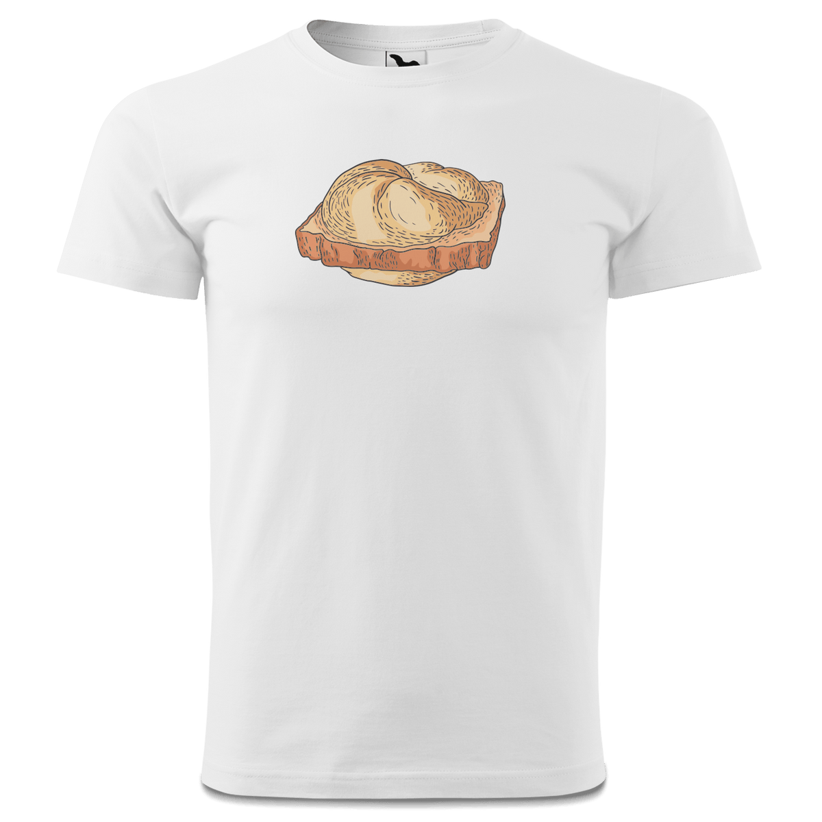 Die Elemente Leberkassemmel T Shirt Herren Weiss Landl Front