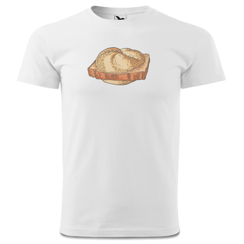 Die Elemente Leberkassemmel T Shirt Herren Weiss Landl Front