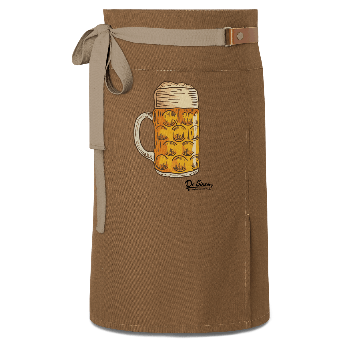 Die Elemente Mass Bier Schuerze Vorbinder Braun Haidham Front